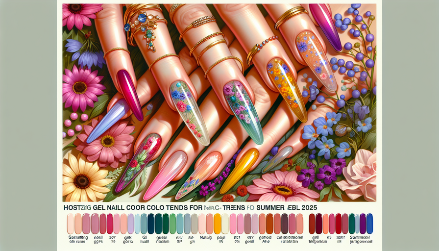 תיאור תמונה ברור בנושא 'צבעי לק ג'ל לקיץ 2025'