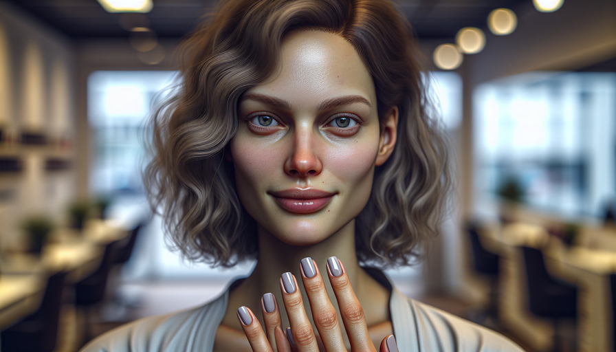 תמונה של סלון ציפורניים מקצועי עם מגוון בקבוקי לק ג'ל צבעוניים וציוד מניקור