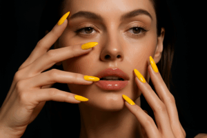 יד בעלת עור בהיר מציגה ללק בצבעים שונים המתאימים לעור בהיר