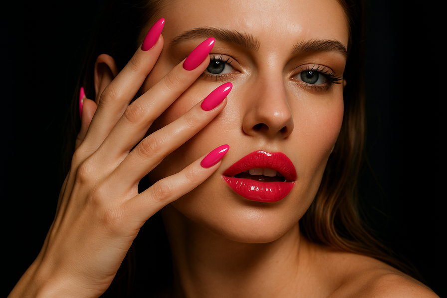 צבעי לק ג'ל ומשולבים עם טבעות ותכשיטים למראה אופנתי